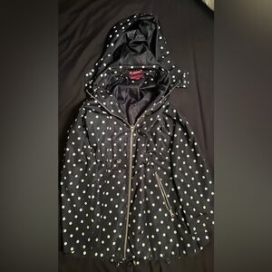 Tahari Black and White Polka Dot Ski Jacket